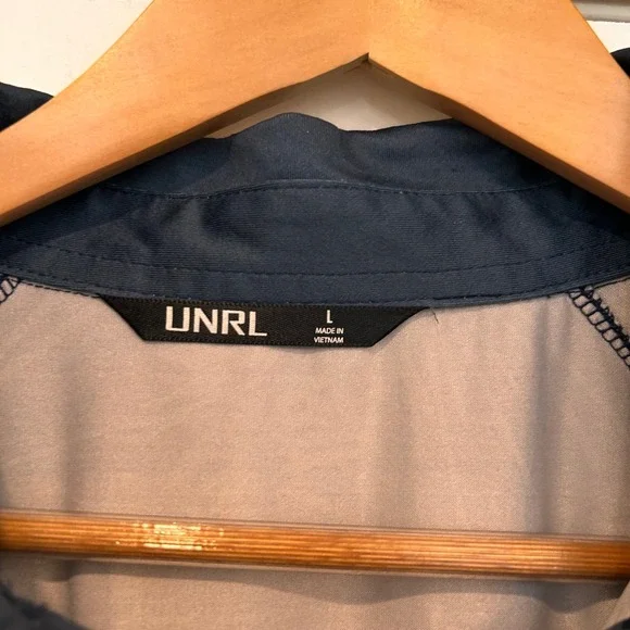 UNRL Barstool Golf Polo Shirt Mens Large Navy Floral Tropical Performance Preppy - Picture 5 of 9